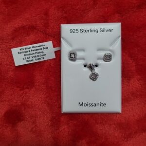 Sterling Silver Earrings and Pendant Set